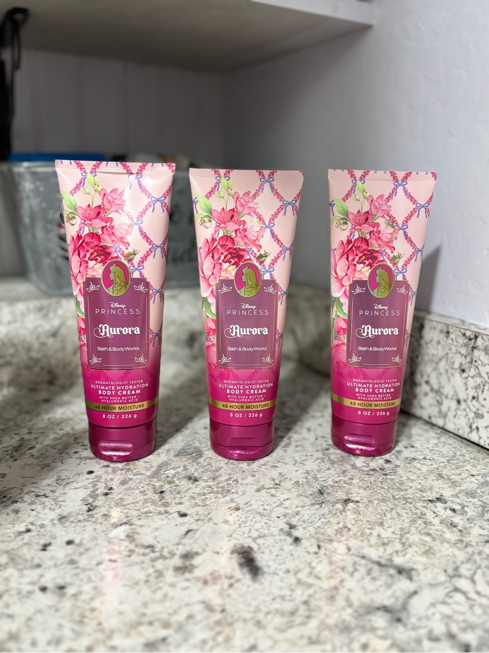 3 Bath & Body Works Disney Princess Aurora Cream NIP